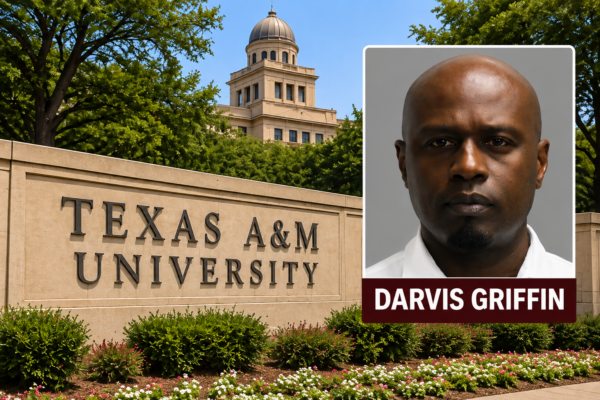 Darvis Griffin, ejecutivo de Texas A&M, fue arrestado por abuso sexual continuo de un menor en Texas