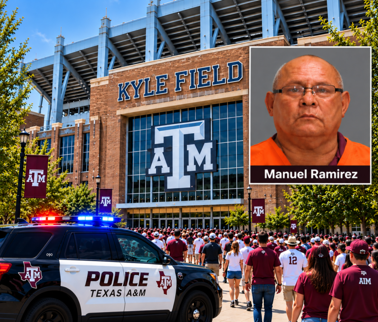Arrestan a hombre por grabar en secreto a mujer en partido de Texas A&M
