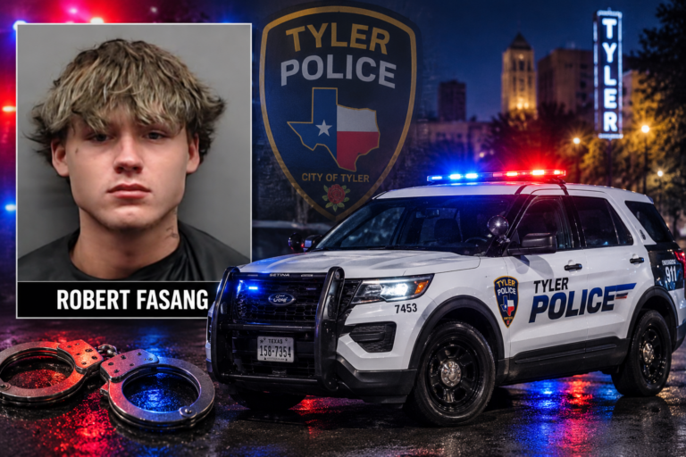 Oficial Josiah Baxter queda gravemente herido tras choque en Tyler; Robert Fasang fue arrestado