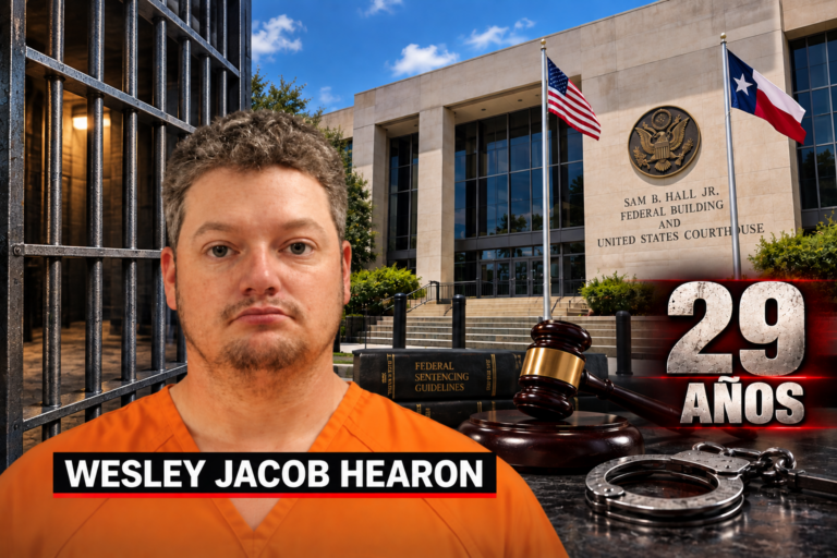 Wesley Jacob Hearon recibe 29 años de prisión por explotación infantil en línea