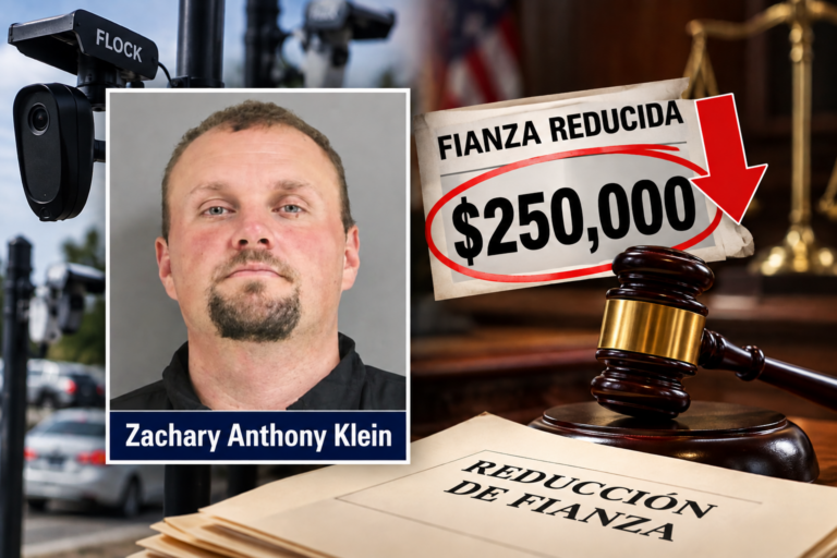 Juez reduce a $250,000 la fianza de Zachary Anthony Klein por presunto abuso de cámaras Flock