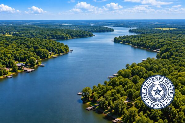 Fiscalía General de Texas respalda acceso público a lago en el condado de Henderson, Texas