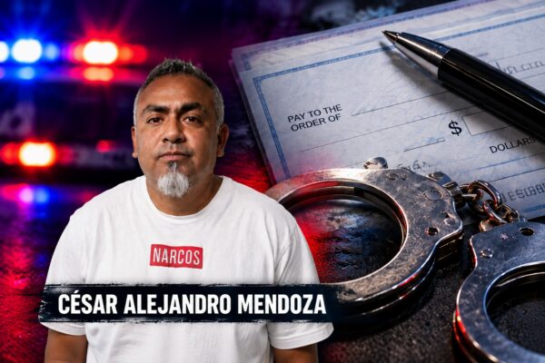 César Alejandro Mendoza enfrenta seis cargos de falsificación tras arresto en Huntington, Texas