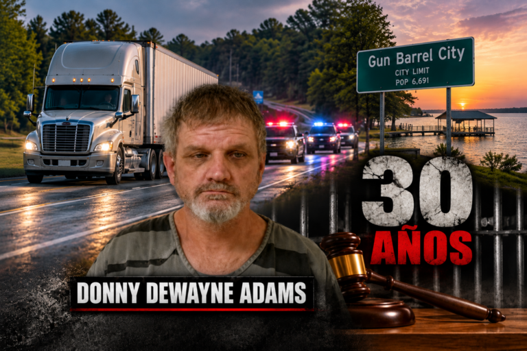 Donny Dewayne Adams recibe 30 años por robo de tráiler y persecución desde Gun Barrel City