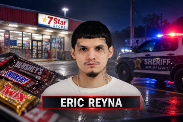 Eric Reyna enfrenta cargo de robo agravado tras incidente en tienda de Lufkin