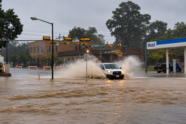 Inundaciones causan severos daños en calles y carreteras de Athens