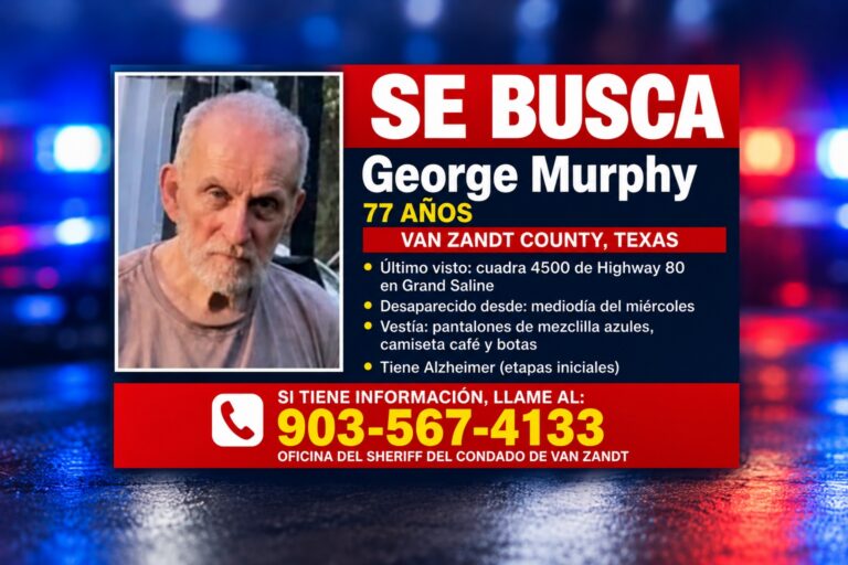 Buscan a George Murphy con Alzheimer desaparecido en Van Zandt County