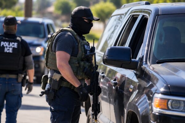 Investigan choque entre vehículo de ICE y camioneta durante intento de arresto en Houston, Texas