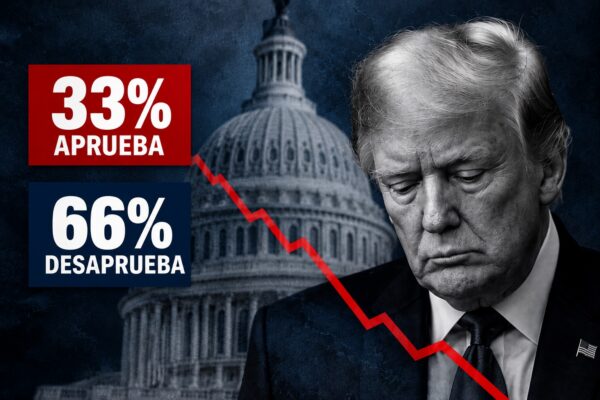 Desaprobación de Trump alcanza 66% mientras demócratas ganan terreno electoral